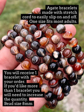 Load image into Gallery viewer, Banded agate bracelets 8mm