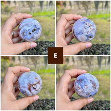 Load image into Gallery viewer, Blue flower agate spheres, you choose!