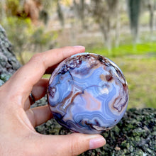 Load image into Gallery viewer, Blue flower agate spheres, you choose!