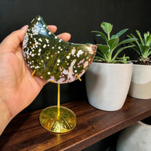 Load image into Gallery viewer, Beautiful Ocean Jasper Moon on stand