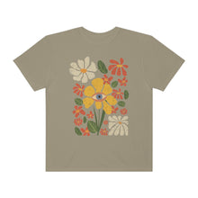 Load image into Gallery viewer, Grunge flower eye tee, 100% cotton t-shirt, Hippie t-shirts, Flower t-shirts