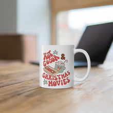 Load image into Gallery viewer, Hot Cocoa & Christmas Movies Retro Mug 11oz