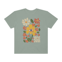 Load image into Gallery viewer, Grunge flower eye tee, 100% cotton t-shirt, Hippie t-shirts, Flower t-shirts