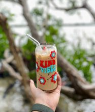 Load image into Gallery viewer, Kind vibes soda can glass