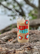 Load image into Gallery viewer, Kind vibes soda can glass