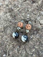 Load image into Gallery viewer, Yin Yang Dalmatian Jasper & Soap Stone Earrings