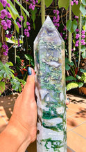 Load image into Gallery viewer, Beautiful Moss Agate tower
