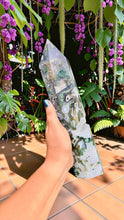 Load image into Gallery viewer, Beautiful Moss Agate tower
