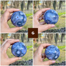 Load image into Gallery viewer, Blue flower agate spheres, you choose!
