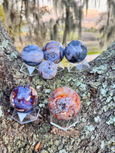 Load image into Gallery viewer, Blue flower agate spheres, you choose!
