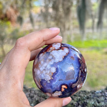Load image into Gallery viewer, Blue flower agate spheres, you choose!
