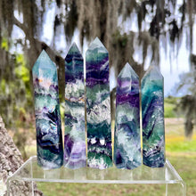 Load image into Gallery viewer, Feather fluorite towers
