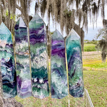 Load image into Gallery viewer, Feather fluorite towers
