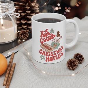 Hot Cocoa & Christmas Movies Retro Mug 11oz