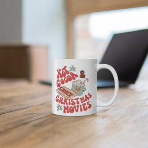 Hot Cocoa & Christmas Movies Retro Mug 11oz