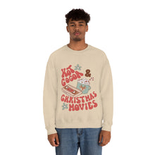 Load image into Gallery viewer, Hot Cocoa  &amp; Christmas Movies Retro Heavy Blend™ Crewneck Sweatshirt
