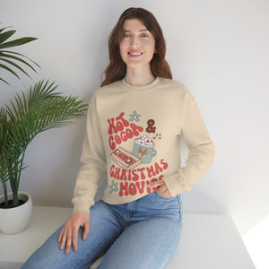 Hot Cocoa  & Christmas Movies Retro Heavy Blend™ Crewneck Sweatshirt