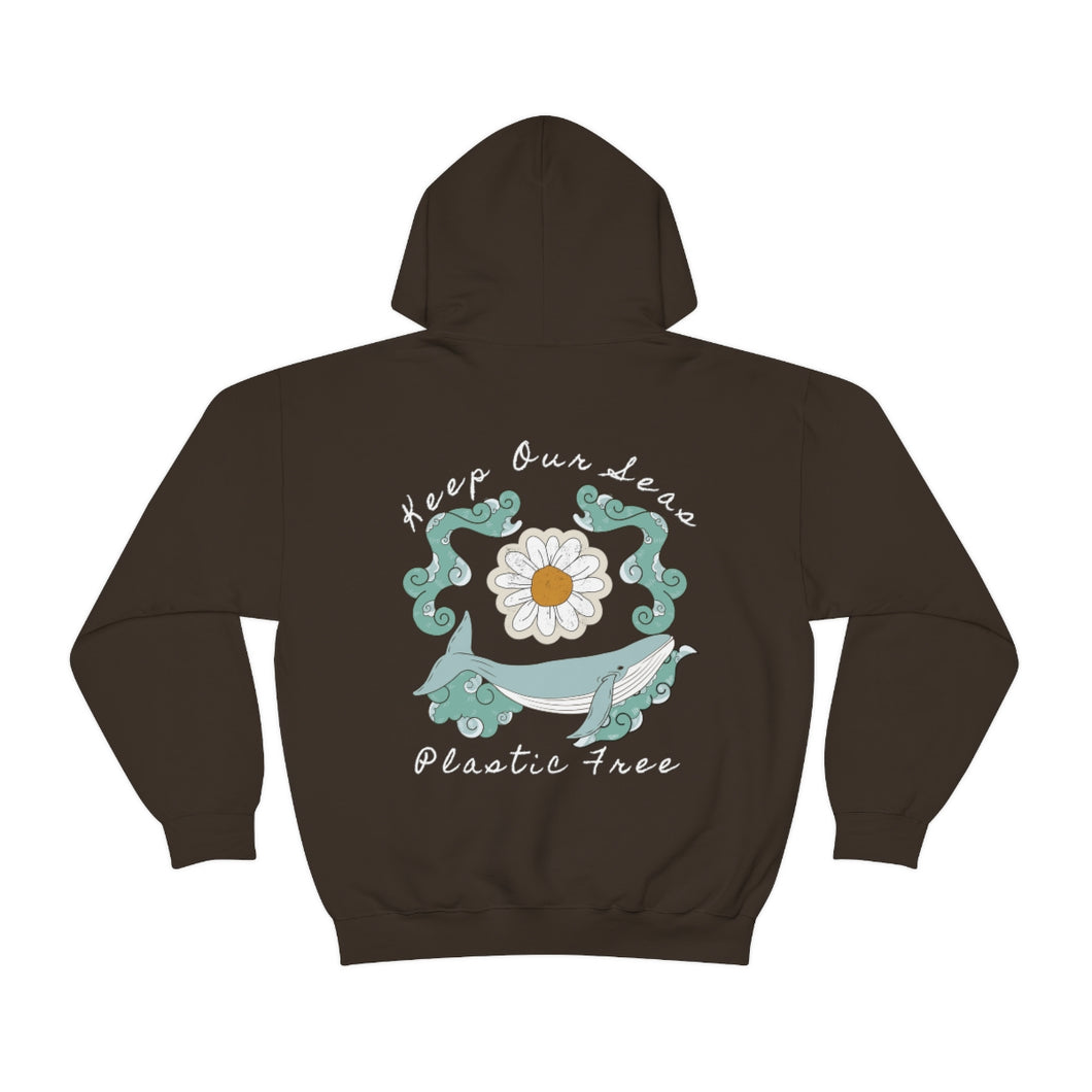 Keep Our Seas Plastic Free Heavy Blend™ Hooded Sweatshirt - Whale hoodie