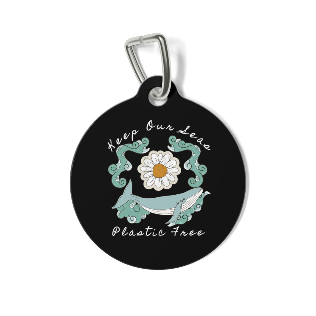 Keep our seas plastic free pet tag