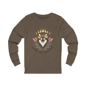 Save The Wolves Jersey Long Sleeve Shirt, Wolf T-shirts, Long Sleeve Wolf Tee
