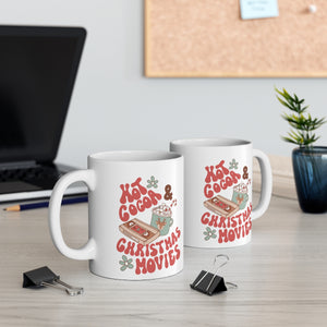 Hot Cocoa & Christmas Movies Retro Mug 11oz