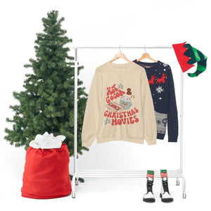 Hot Cocoa  & Christmas Movies Retro Heavy Blend™ Crewneck Sweatshirt