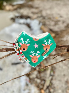 Green Reindeer Dog & Cat Bandana