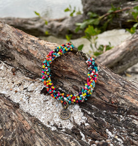 Beaded eye bracelet