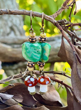 Load image into Gallery viewer, Woodland Mushroom Earrings
