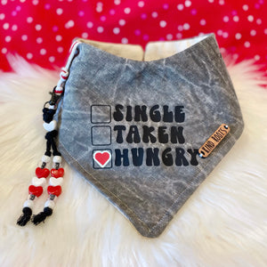 Valentine’s Single, Taken, Hungry Dog & Cat Bandana